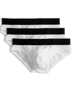 Slip Underwear Dry White - Kit of 3
